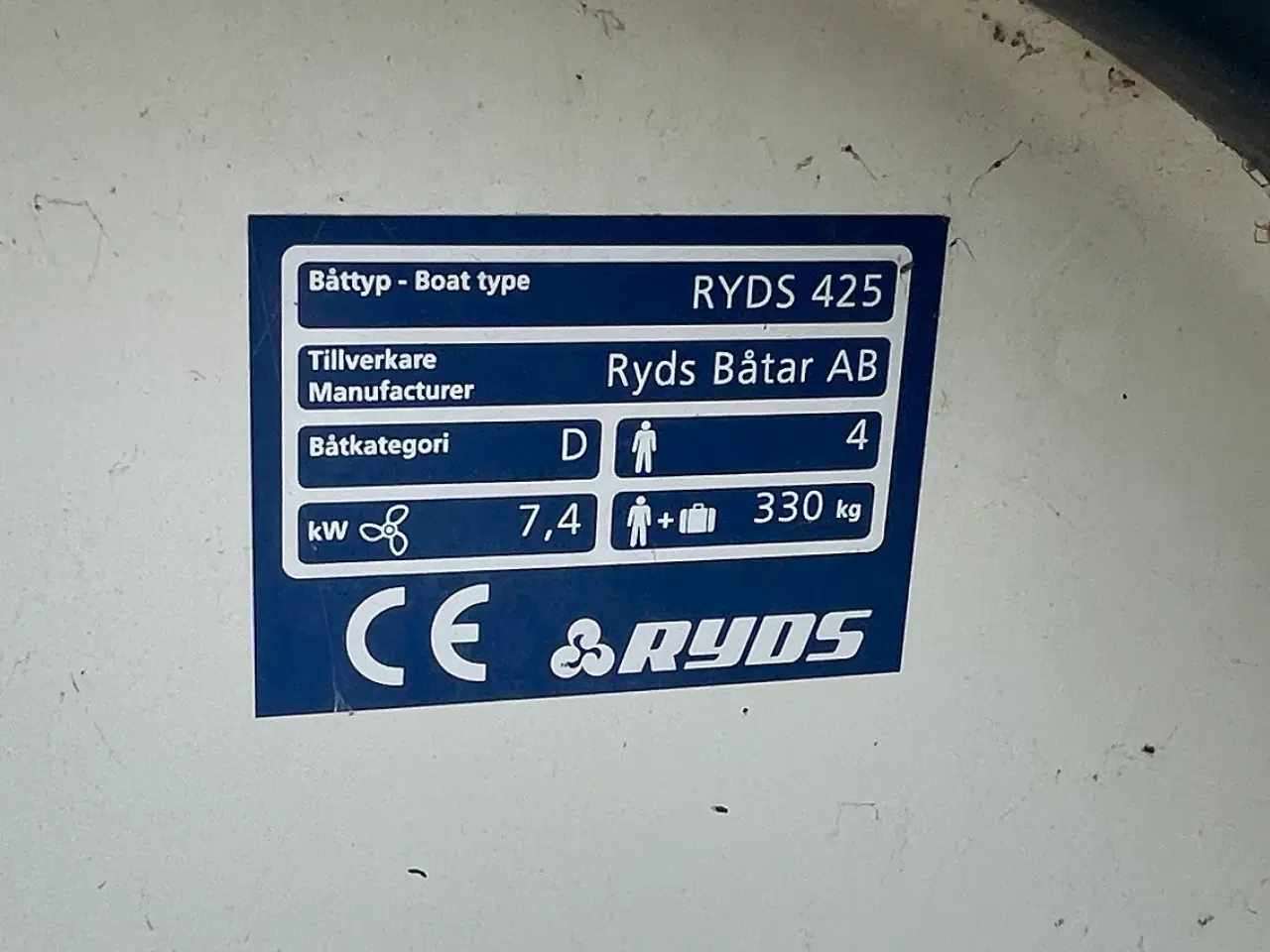 Billede 5 - Ryds 425 jolle incl. motor m.m. 