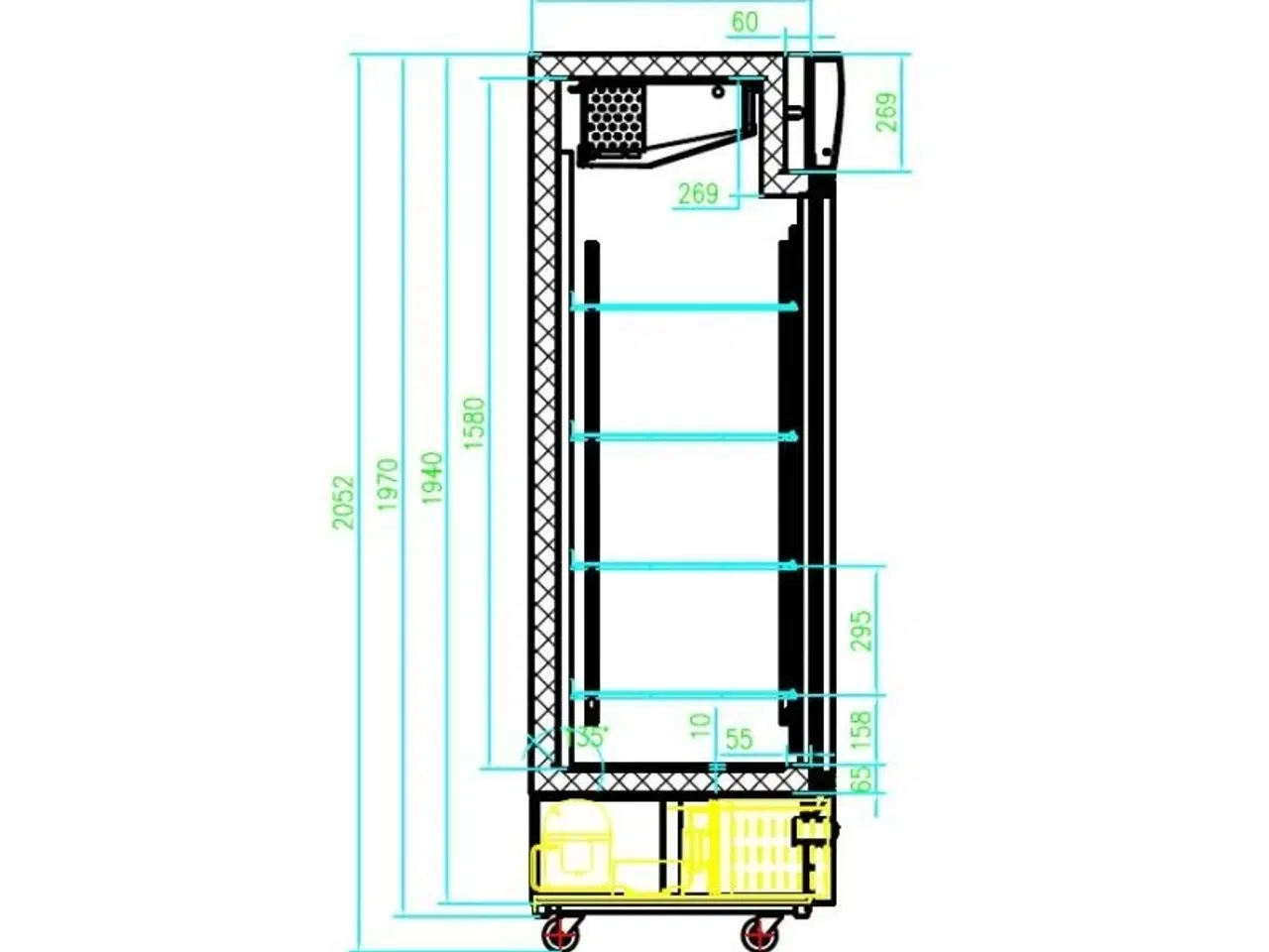 Billede 2 - Display fryseskab – med glas dør 460 liter