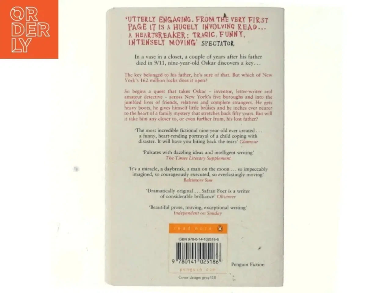 Billede 3 - Extremely loud & incredibly close af Jonathan Safran Foer (Bog)