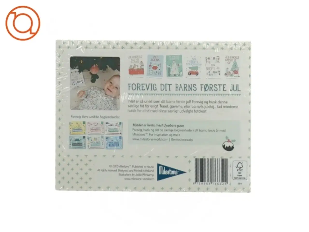 Billede 1 - Babys første jul fotokort fra Milestone (str. 15 x 11 cm)