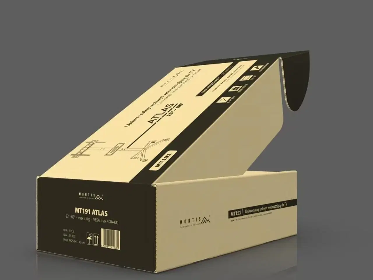 Billede 9 - TV-vogn MONTIS MT191 Atlas – til 26–60" skærme