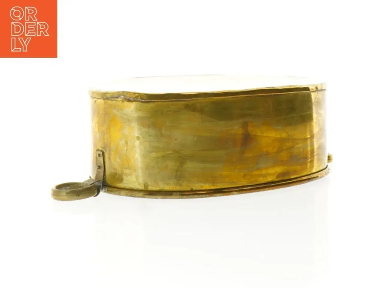 Billede 3 - Messingbakke med ringhåndtag (str. 26 x 17 x 9 cm)