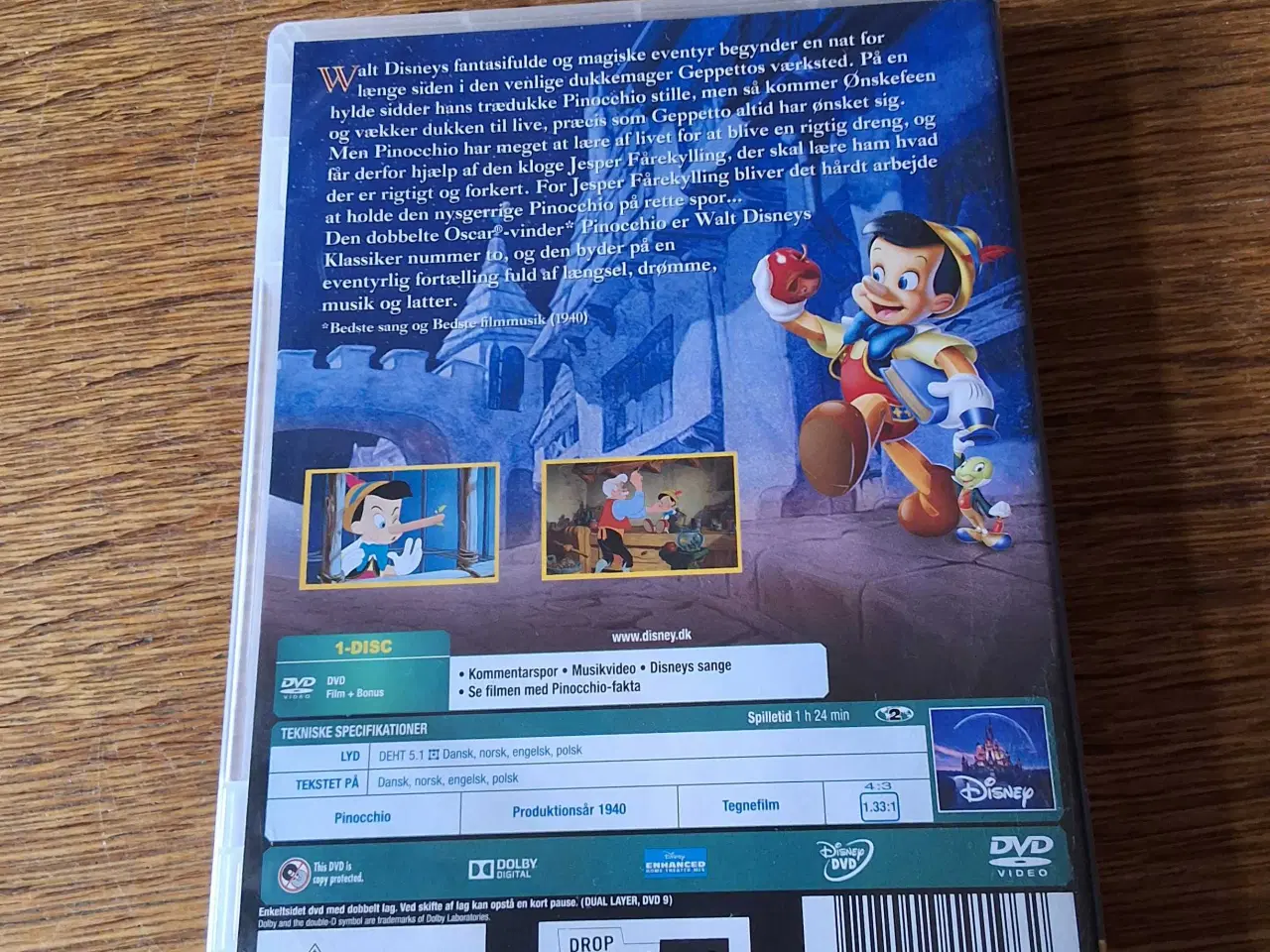 Billede 2 - WALT DISNEY: PINOCCHIO. DVD-tegnefilm. 