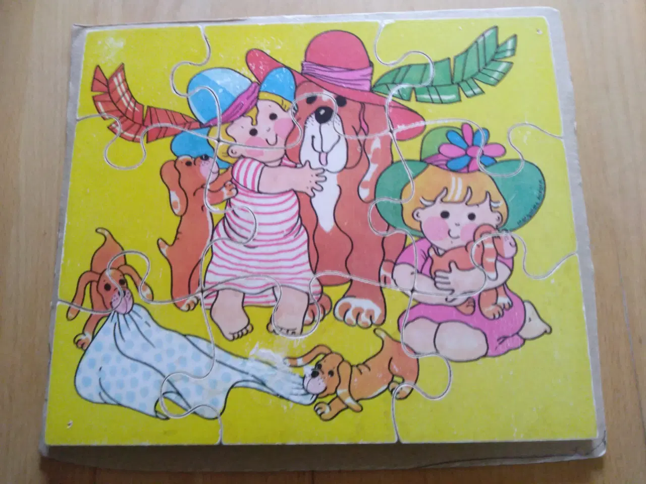 Billede 1 - Træ puslespil med 9 brikker 