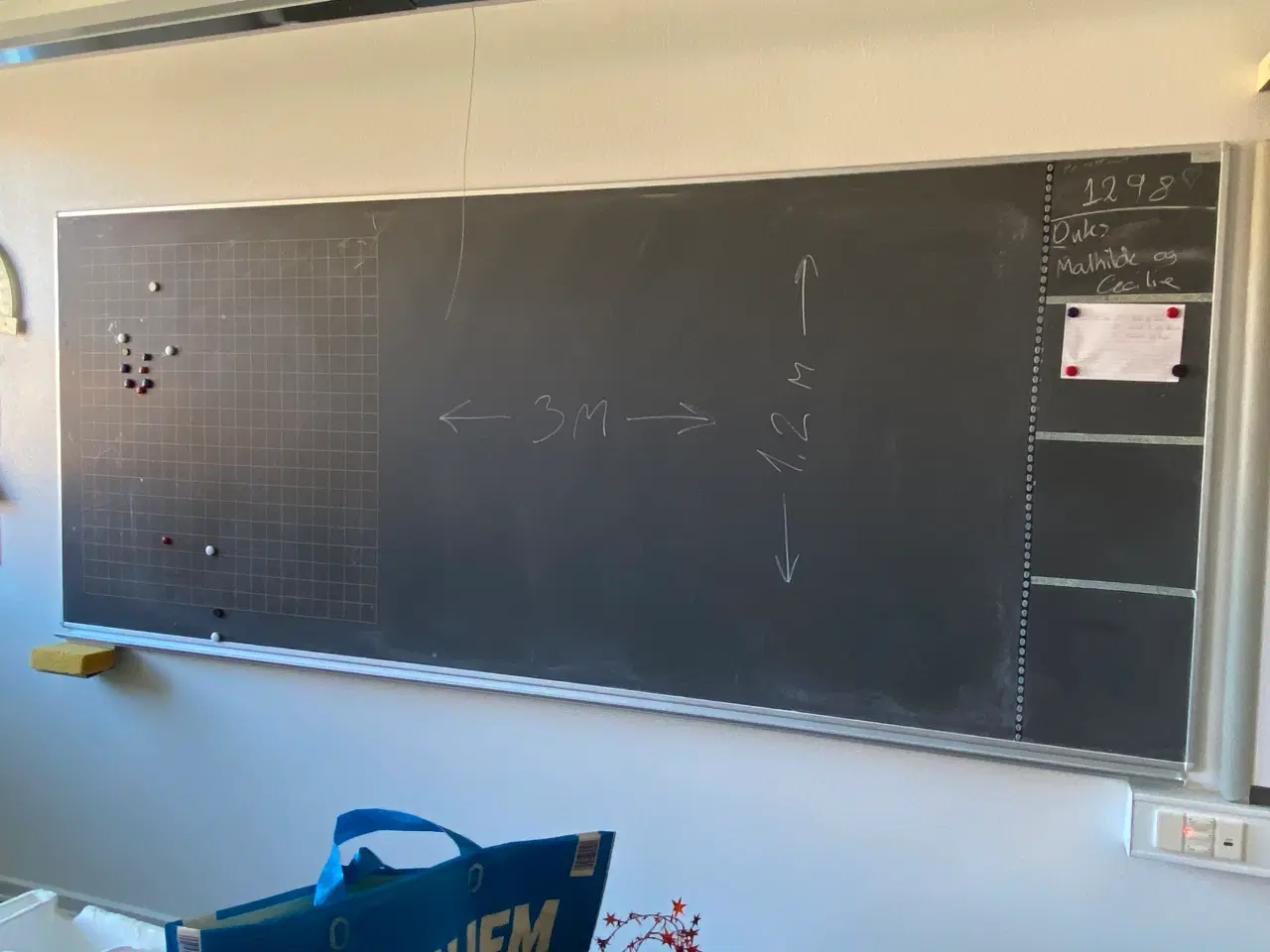 Billede 1 - Magnetisk kridttavle tavle 300 x 120 cm