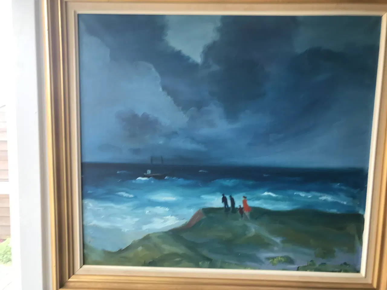 Billede 5 - "Storm ved Havet med Skib" - Knud Kristensen