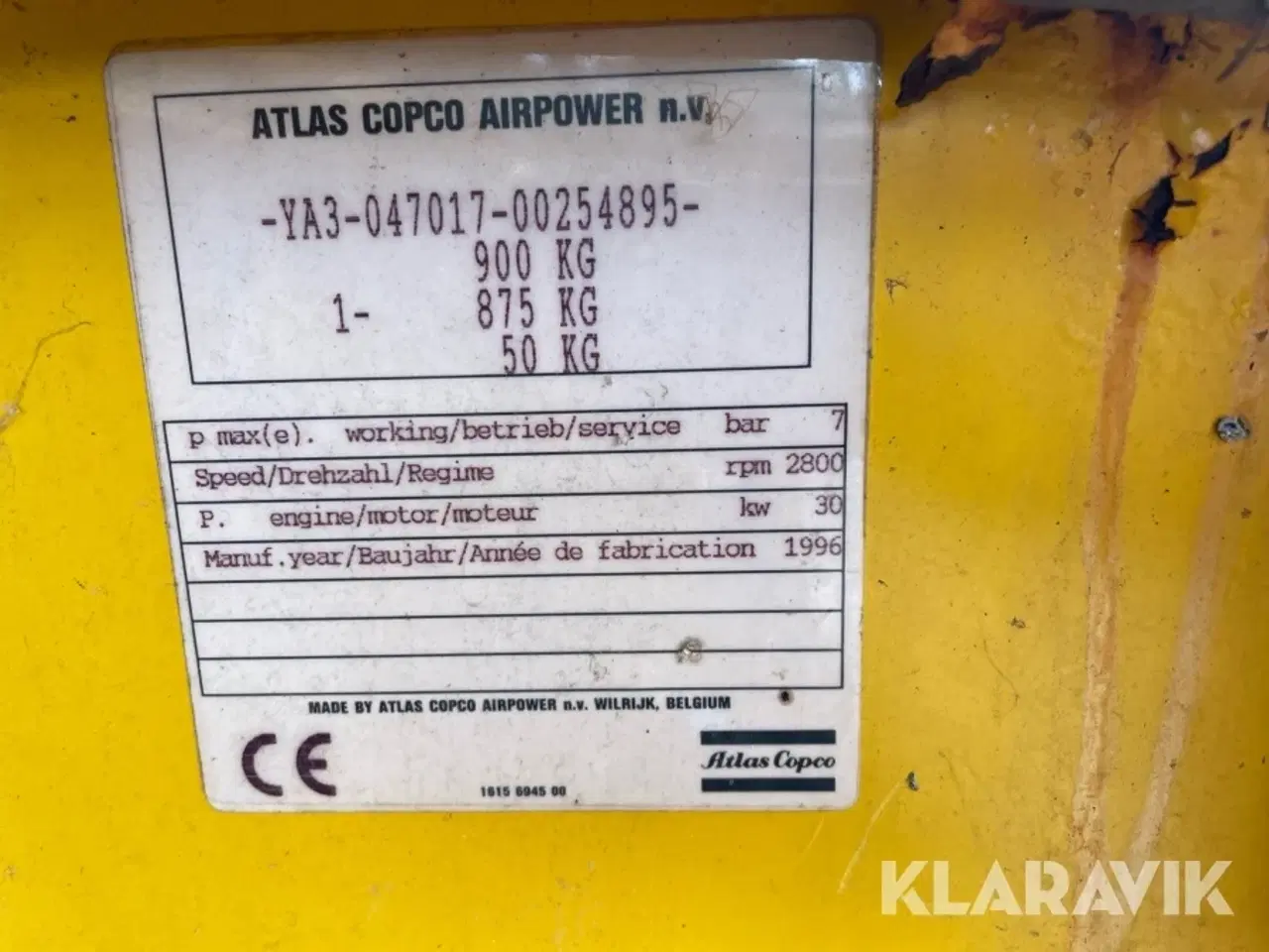 Billede 11 - Generator Atlas Copco XAS65
