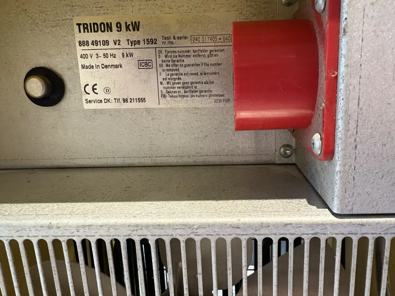 Billede 4 - Tridon 9 kW Varmeblæser Gul