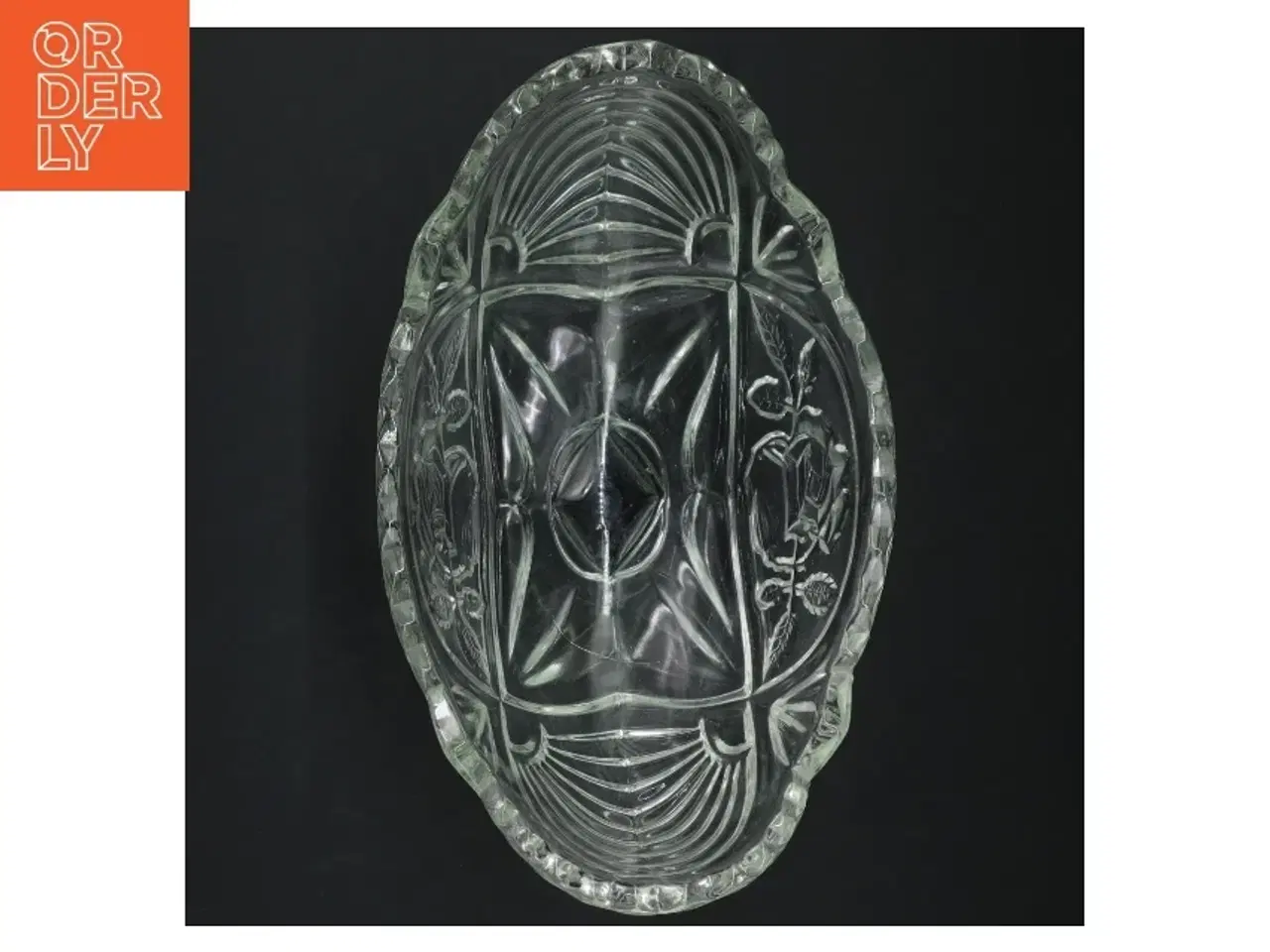 Billede 3 - Gl. Glasskål (str. H. 15 cm. 21 x 13 cm)