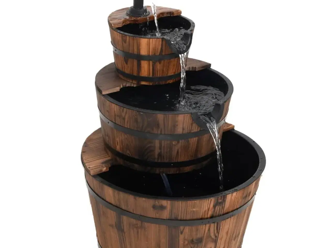 Billede 3 - Fontæne med pumpe 60x60x94 cm massivt fyrretræ