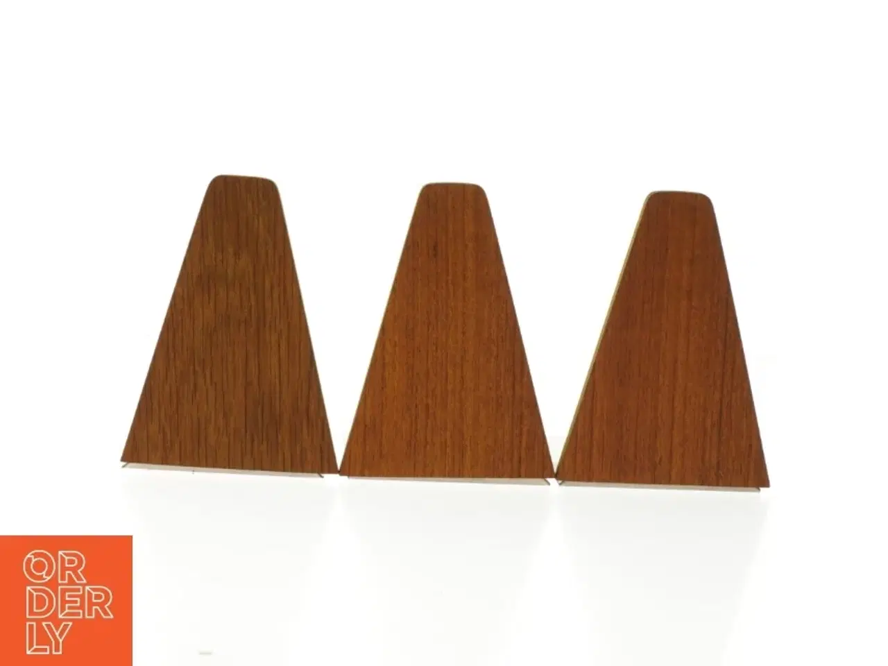 Billede 2 - Vintage Teak Træ Bogstøtter (str. 11x12 cm)