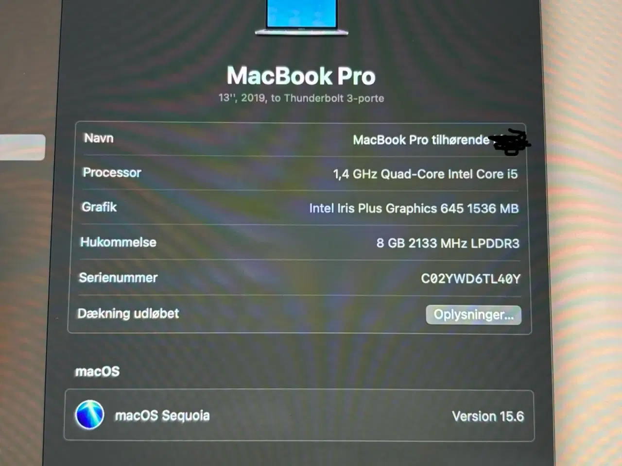 Billede 2 - MacB Pro 2019 13.3" Touch 1.4GHz i5 128GB SG