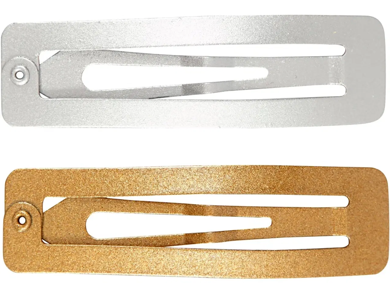 Billede 1 - Knækspænde, L: 58 mm, B: 16 mm, guld, sølv, 4stk./ 1 pk.