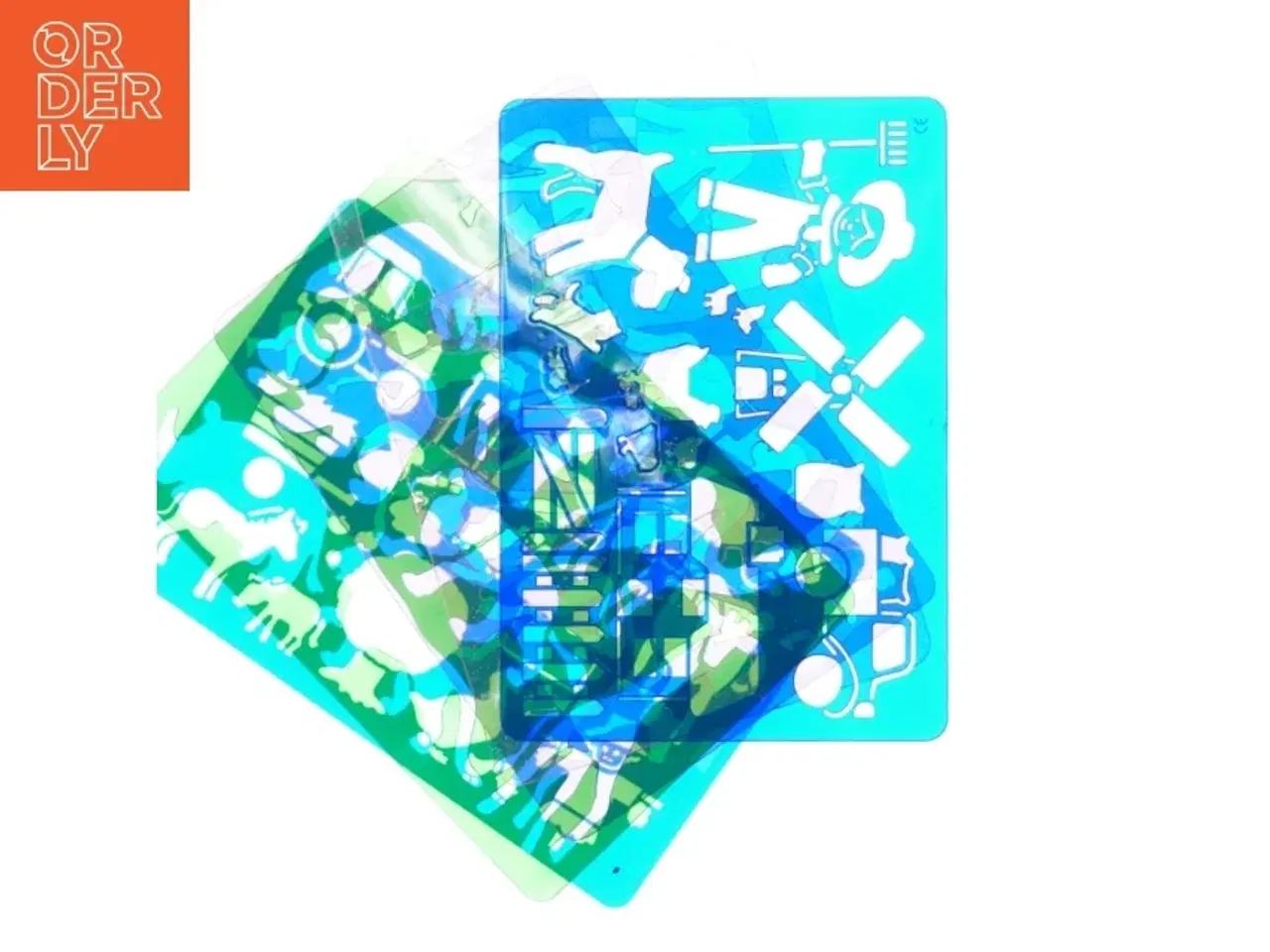 Billede 3 - Plast tegne stencils (str. 27 x 19 cm)