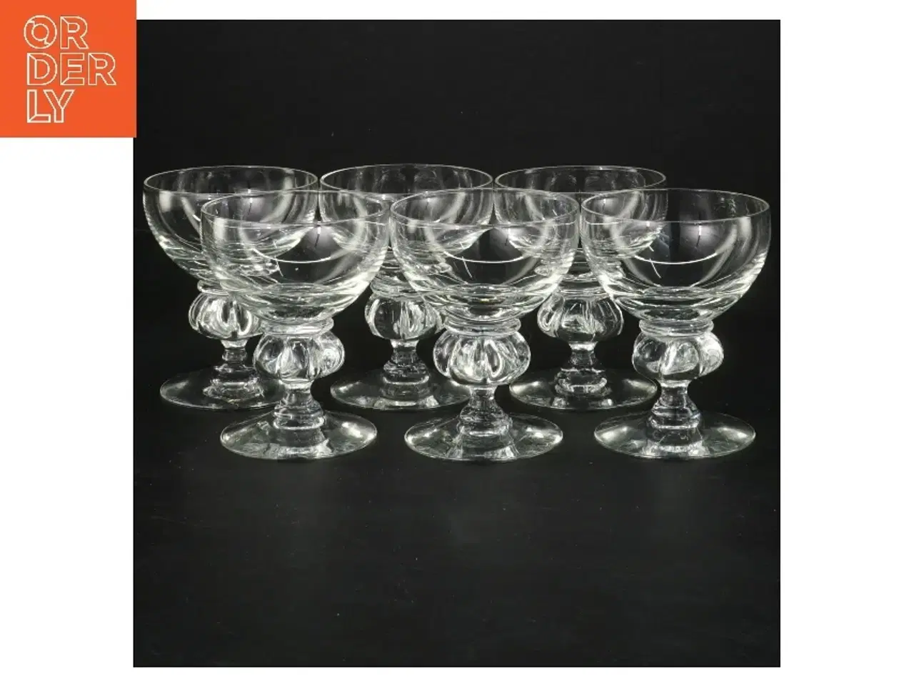 Billede 1 - Gisselfeld ajacob Bang Sæt af 6 dekorative glas (str. 8,5 cm, 6 styk cm)