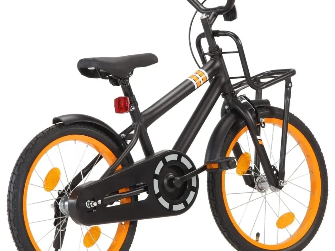 Billede 1 - Børnecykel med frontlad 18 tommer sort og orange