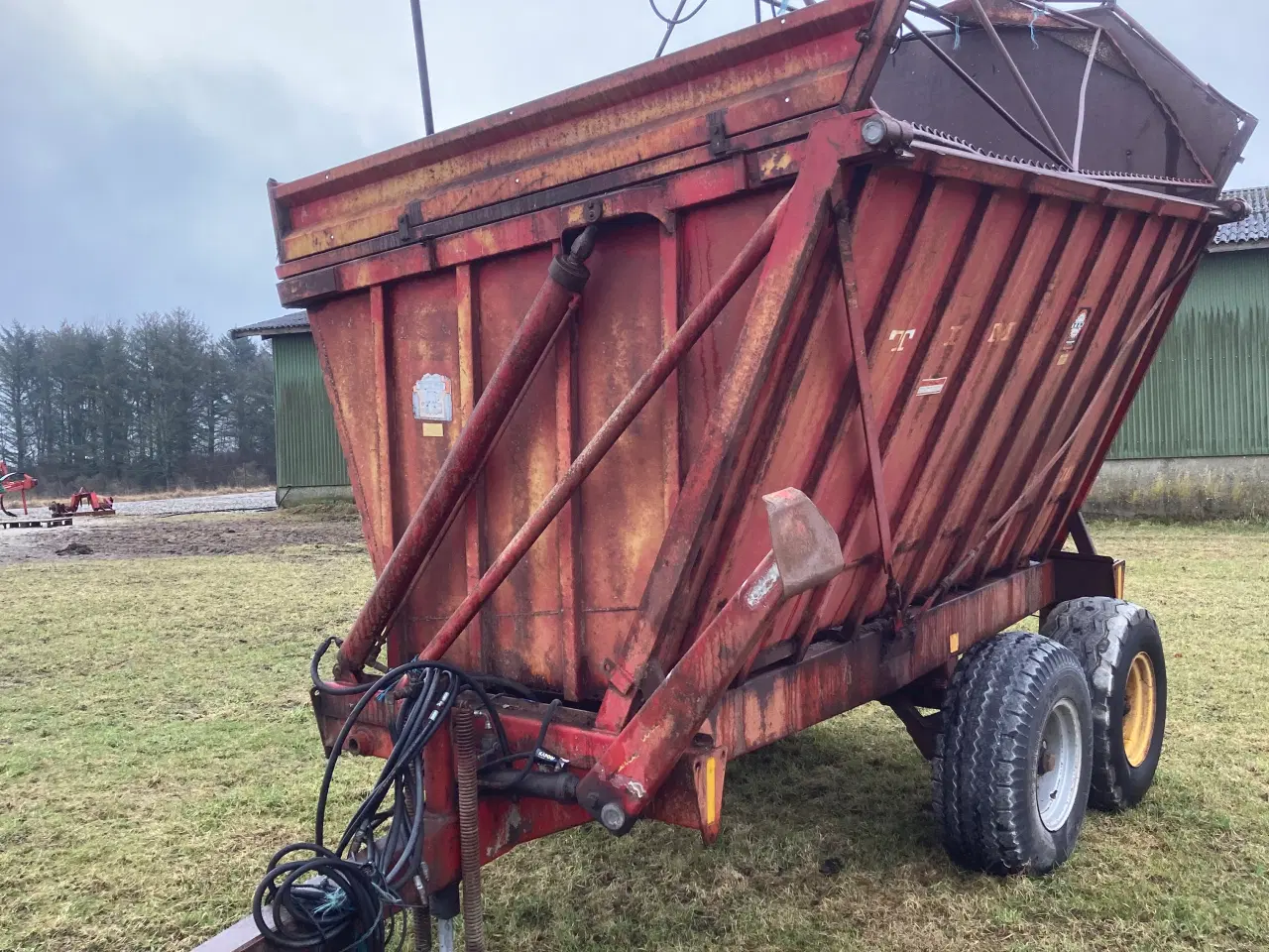 Billede 3 - Tim VIII Højtipvogn med græsoverbygning
