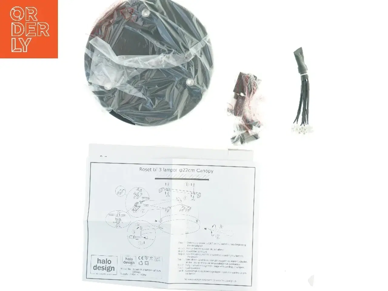 Billede 4 - Loftrosette til 3 lamper (str. Ø. 22 cm)