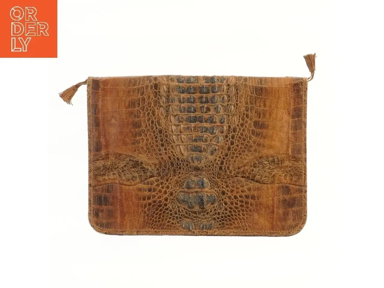 Billede 3 - Lædermappe med krokodillemønster (str. 49,5x29 cm)