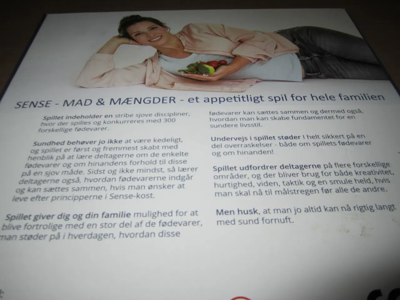 Billede 4 - Spillet. SENSE. Mad og Mængder.