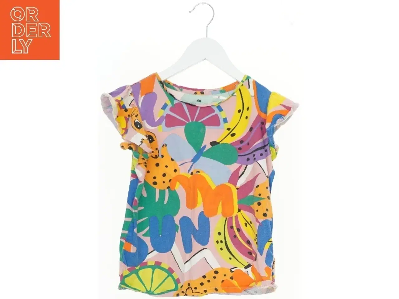 Billede 1 - Farverig kortærmet T-shirt fra H&M (str. 134)