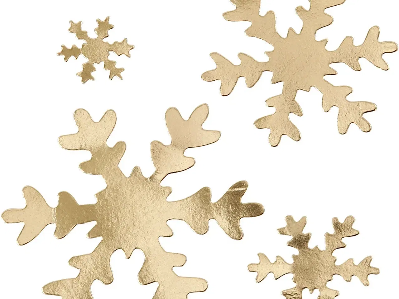 Billede 1 - Guld Snefnug Sæt - 16 Stk. i 4 Størrelser