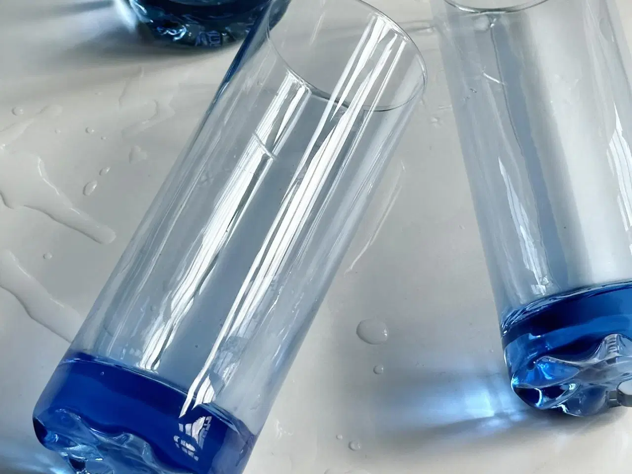 Billede 5 - Blå highball glas, 3 stk samlet