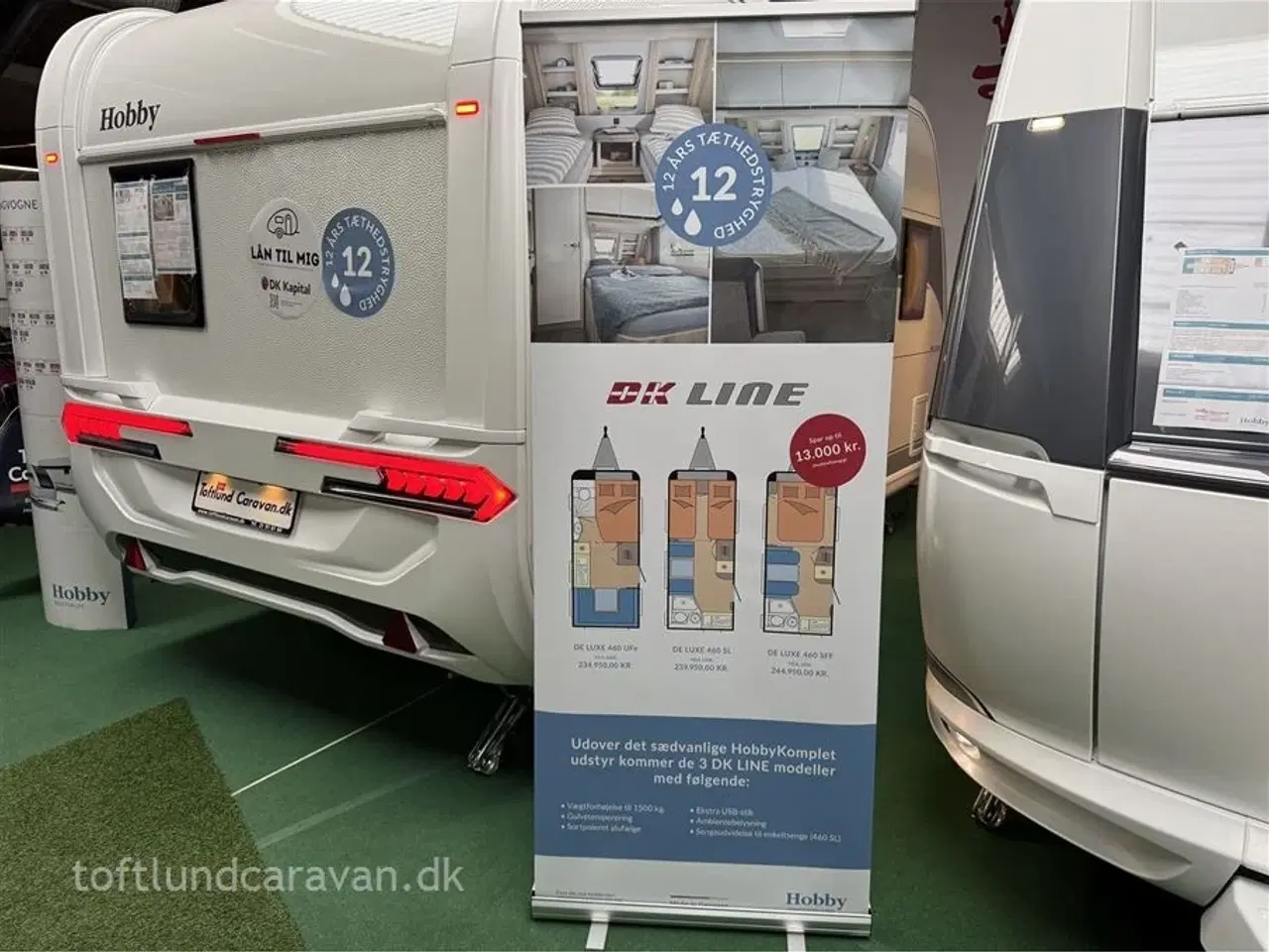 Billede 20 - 2026 - Hobby De Luxe 460 SL   TILBUD 2026 DK-Line med masser af udstyr INKL. i prisen. Enkeltsenge samt endekøkken og stort badeværelse. LAV VÆGT.