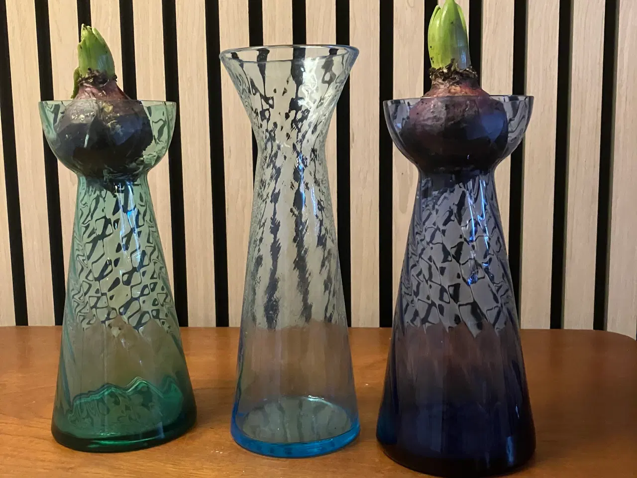 Billede 4 - Hyacintglas med optiske striber i god stand