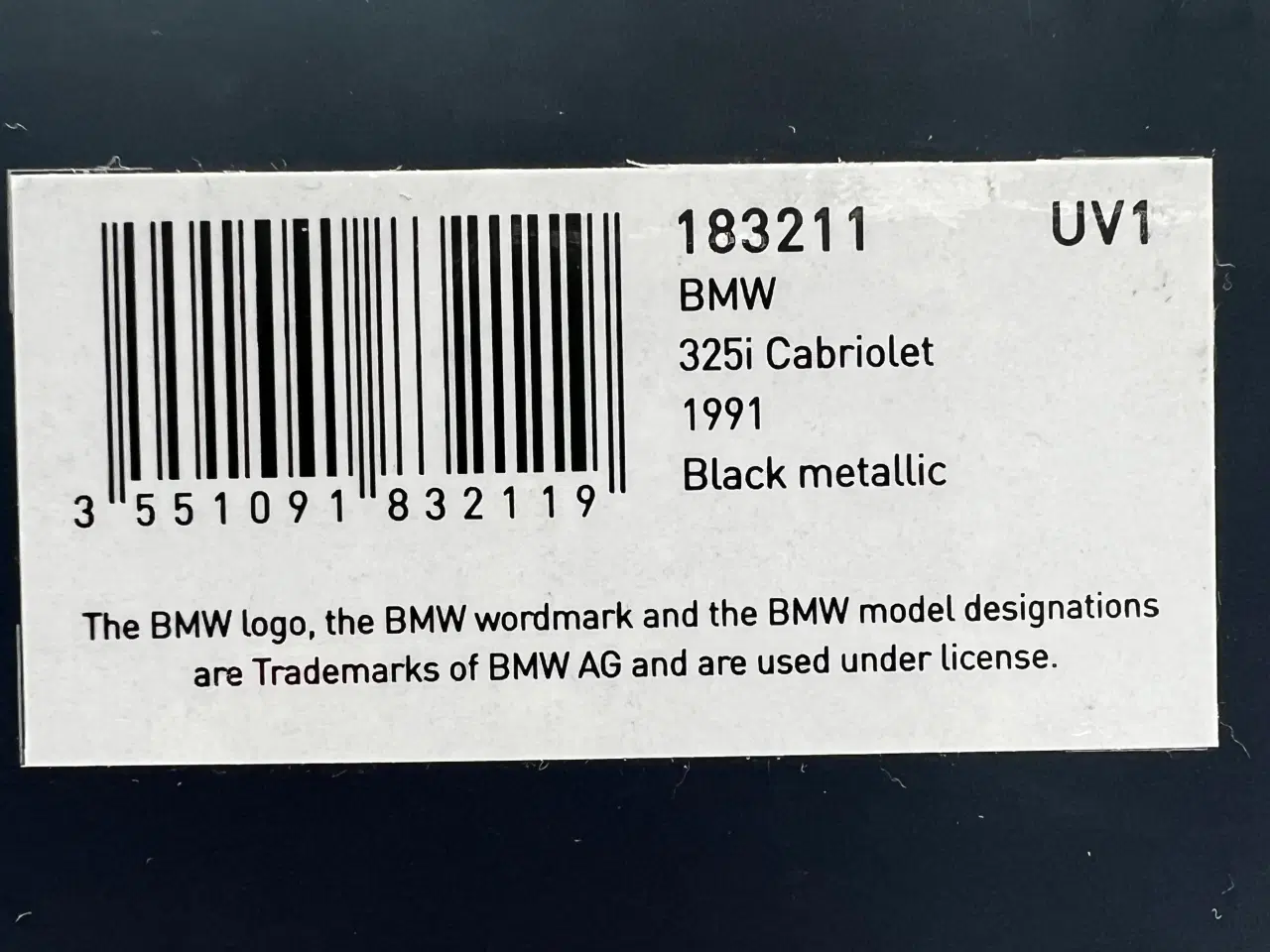 Billede 9 - 1991 BMW 325i E30 Cabriolet Limited Edition 1:18