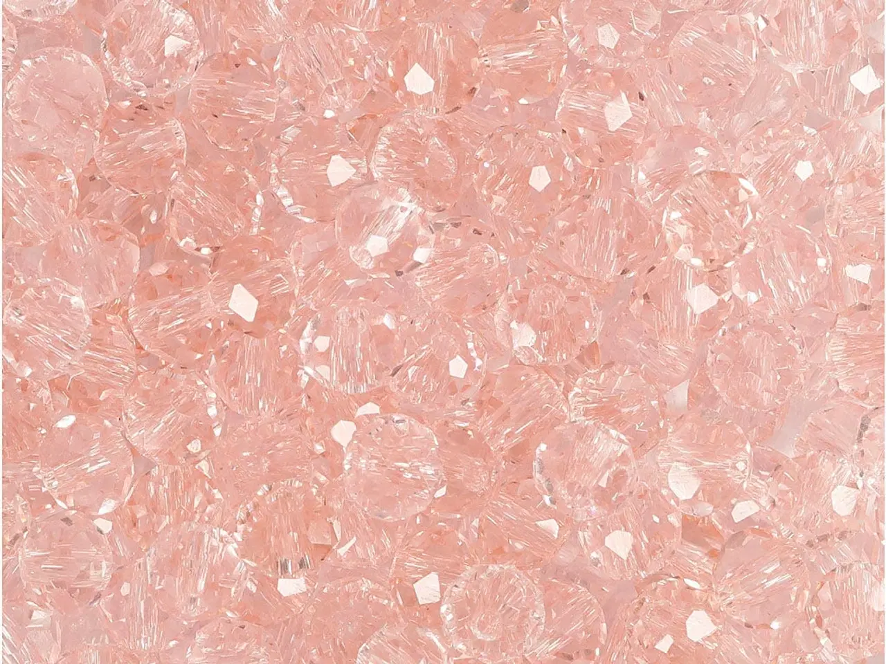 Billede 1 - Rosa Facetperler 3x4 mm - 100 stk. til Smykker