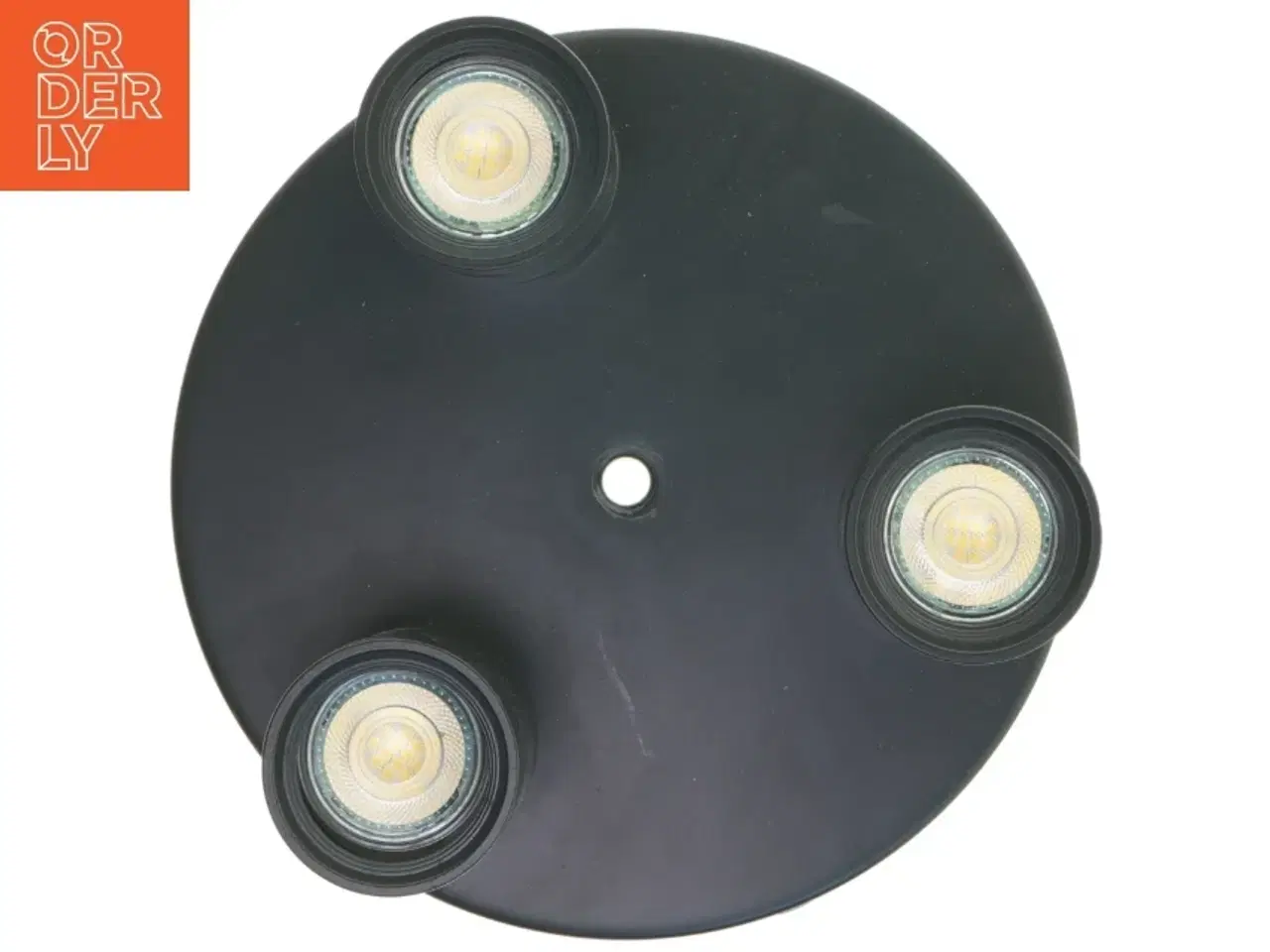 Billede 1 - Rund loftlampe med tre lys fra IKEA (str. Ø 25,5 cm)