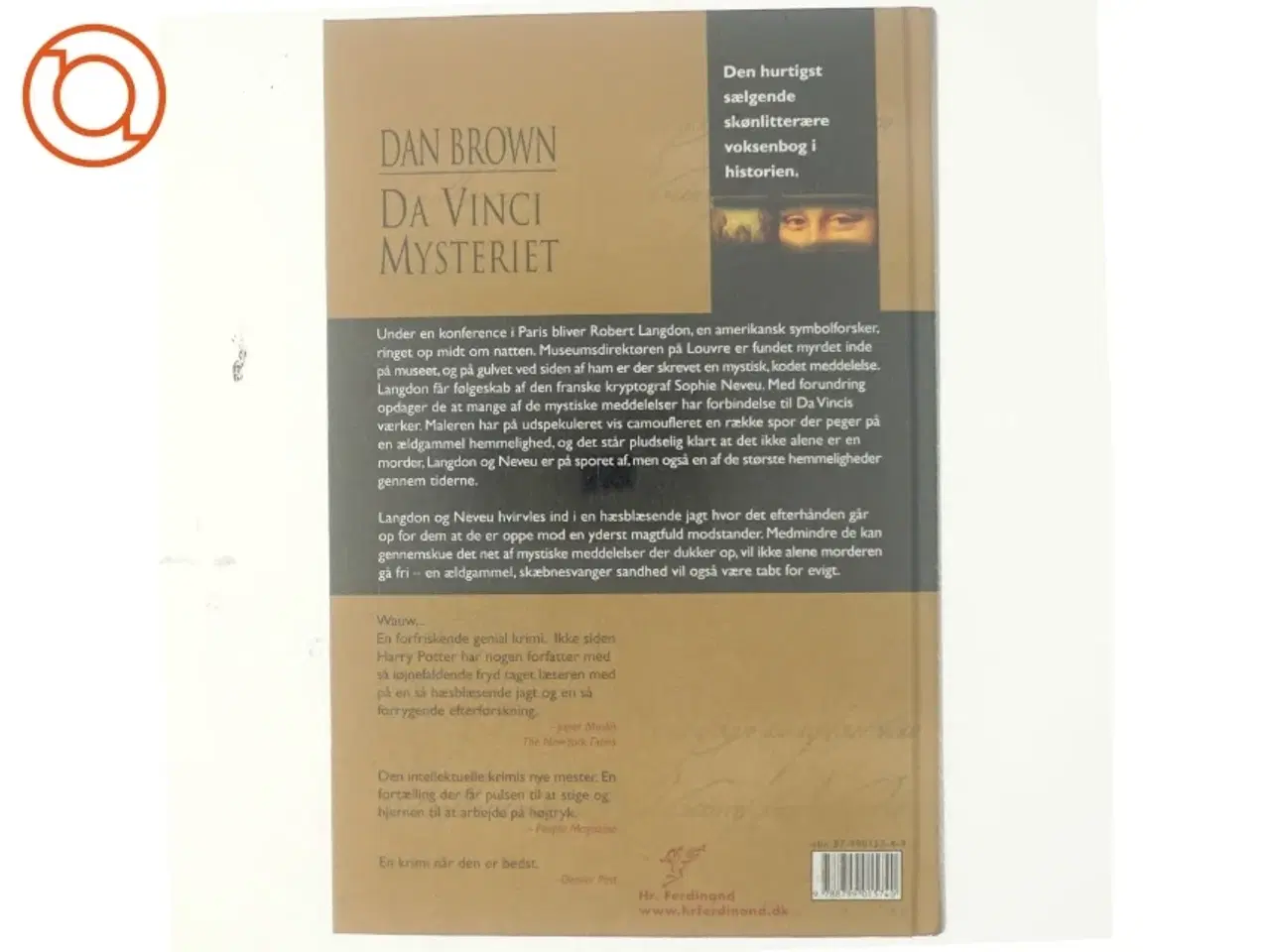 Billede 3 - Da Vinci Mysteriet af Dan Brown (Bog)