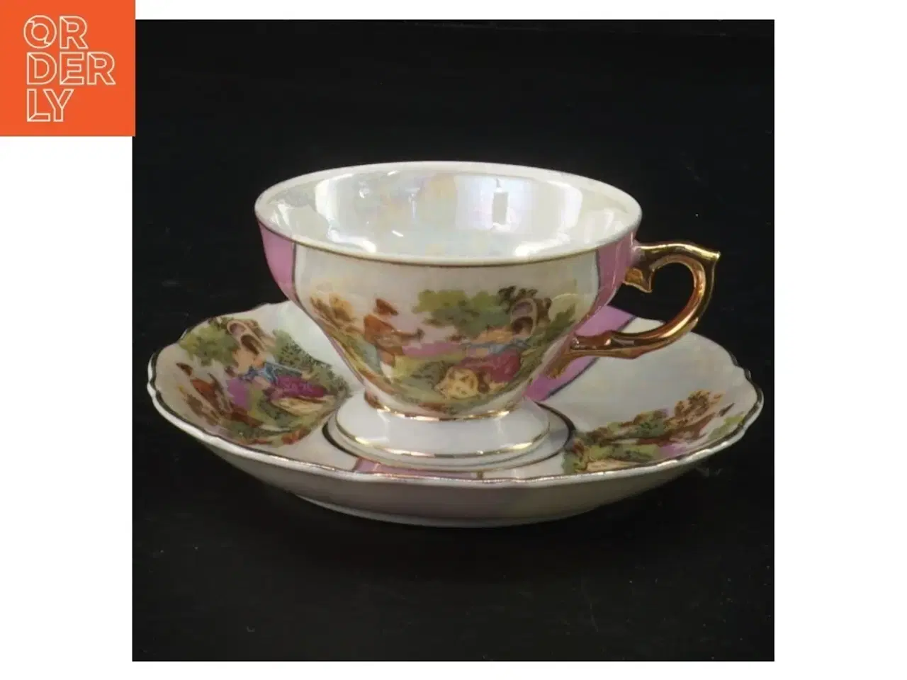 Billede 1 - Porcelænskop og underkop (str. Diameter 11,5 cm op 7 x 4 cm)