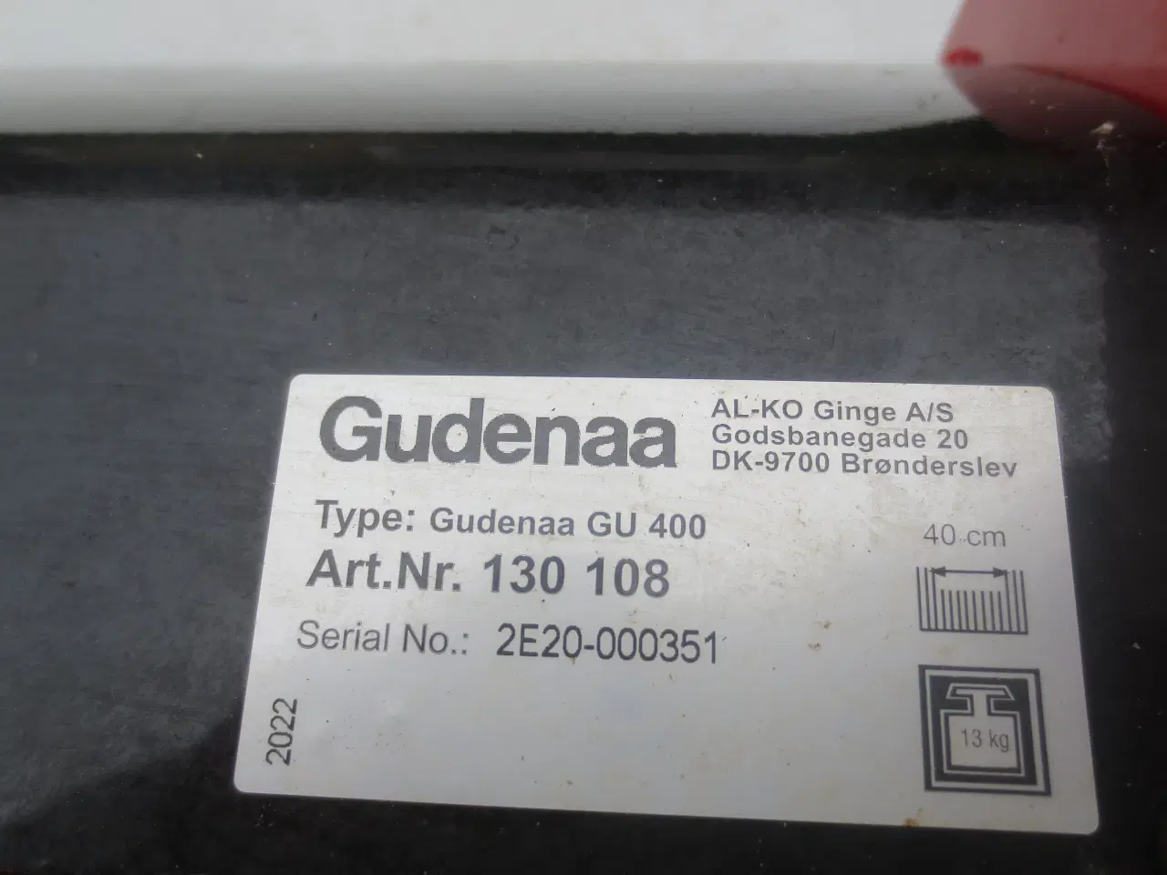 Billede 5 - 1 stk Gudenaa GU 400 Håndskubber 