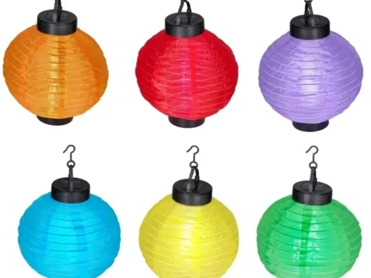 Billede 3 - 12 stk. Grundig lanterne led ip44 solar 30 cm 6 assorteret farver(ubrugt)