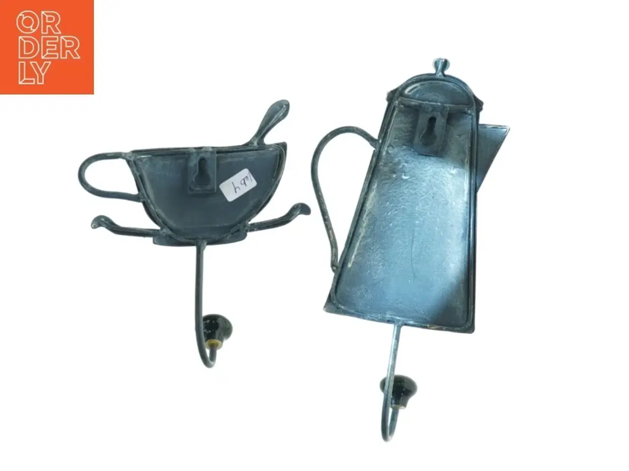 Billede 2 - Metal kroge med kaffekande og skål design (str. 20 cm)