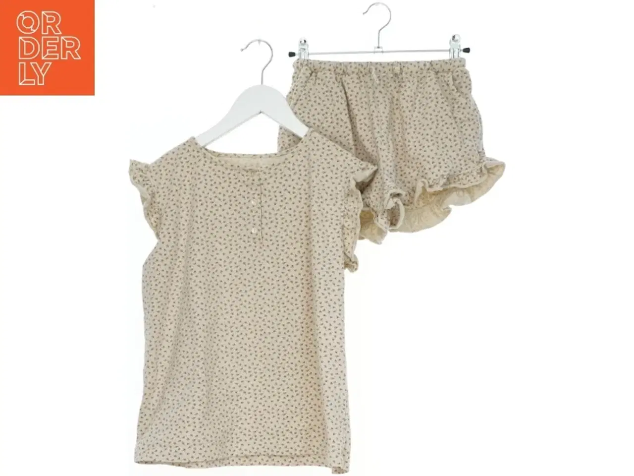 Billede 1 - Sæt med bluse og shorts med småmønstret print fra Pomp de Lux (str. 152)