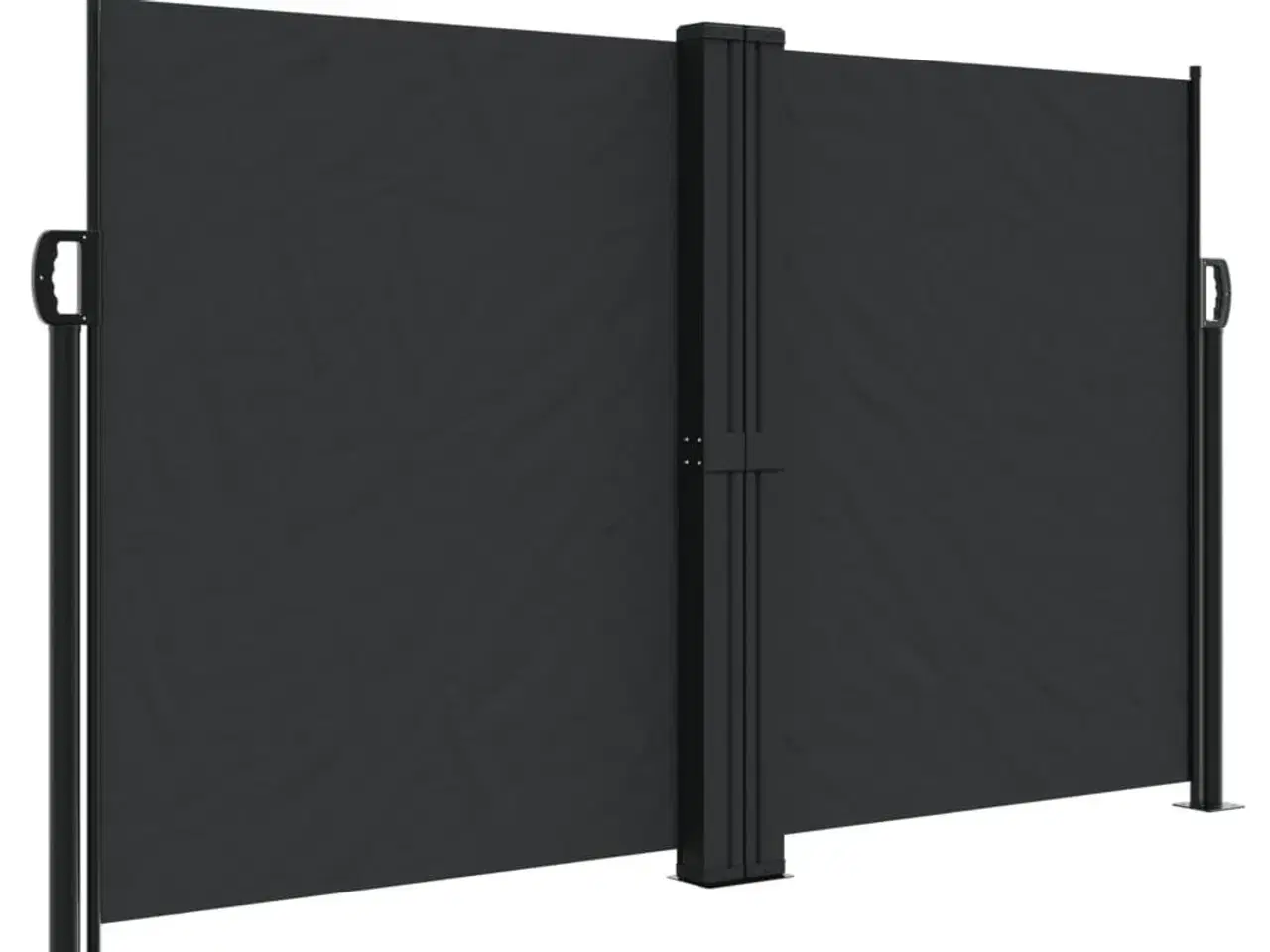 Billede 2 - Sammenrullelig sidemarkise 140x600 cm sort