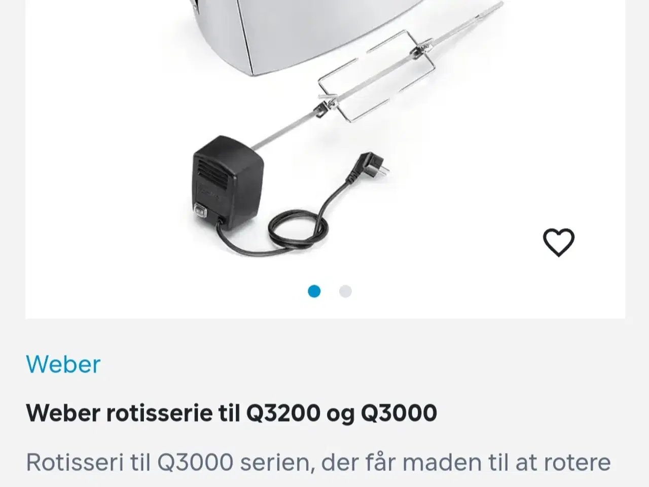 Billede 1 - Weber rotisserie til 3000 serien