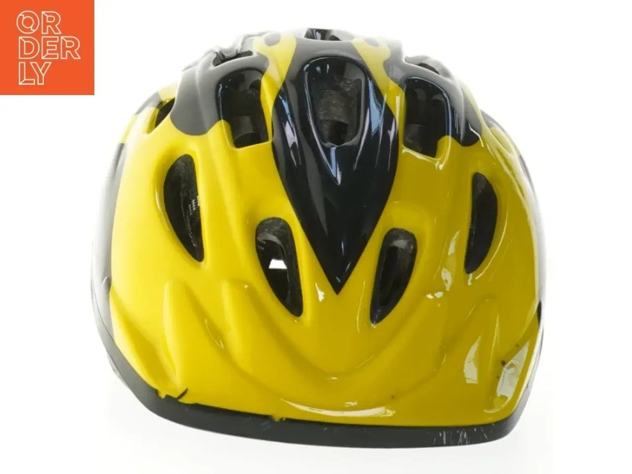 Billede 3 - Cykelhjelm med gul og sort flamme design fra Biltema (str. m)