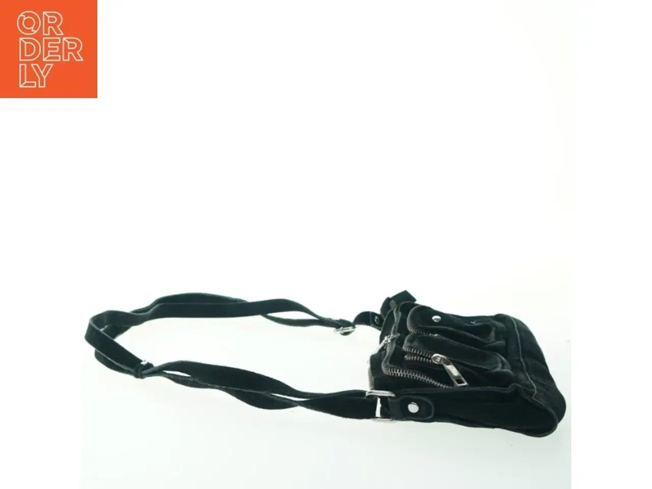 Billede 3 - Sort skuldertaske med lommer fra Nunoo (str. 25x15 cm)