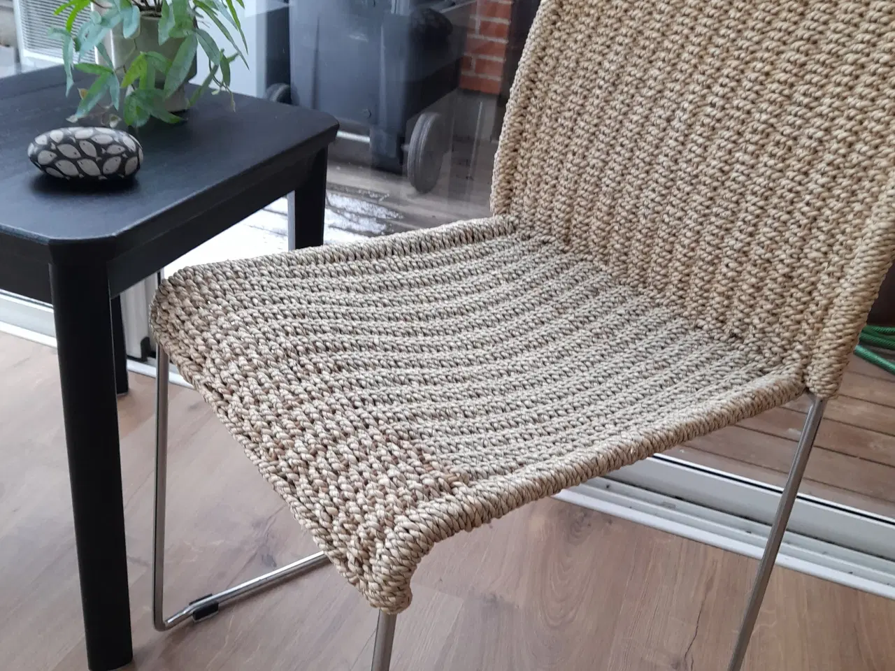 Billede 1 - Spisestuestole fletsæder og crom ben