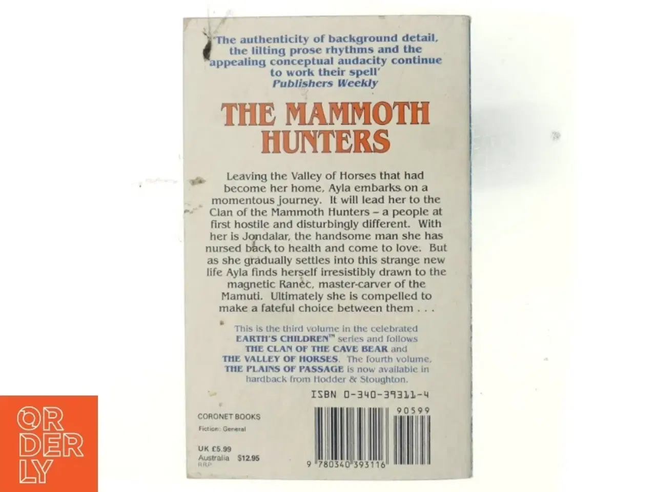 Billede 3 - The mammoth hunters af Jean M. Auel (Bog)