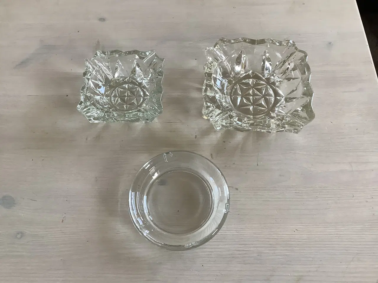 Billede 2 - 3 stk glas askebæger 