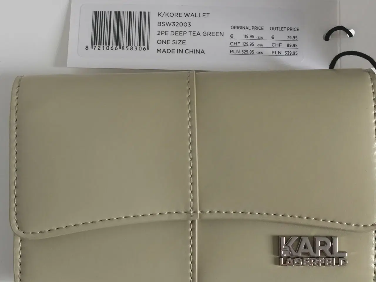 Billede 2 - KARL LAGERFELD TEGNEBOG I DEEP TEA GREEN NY/UBRUGT