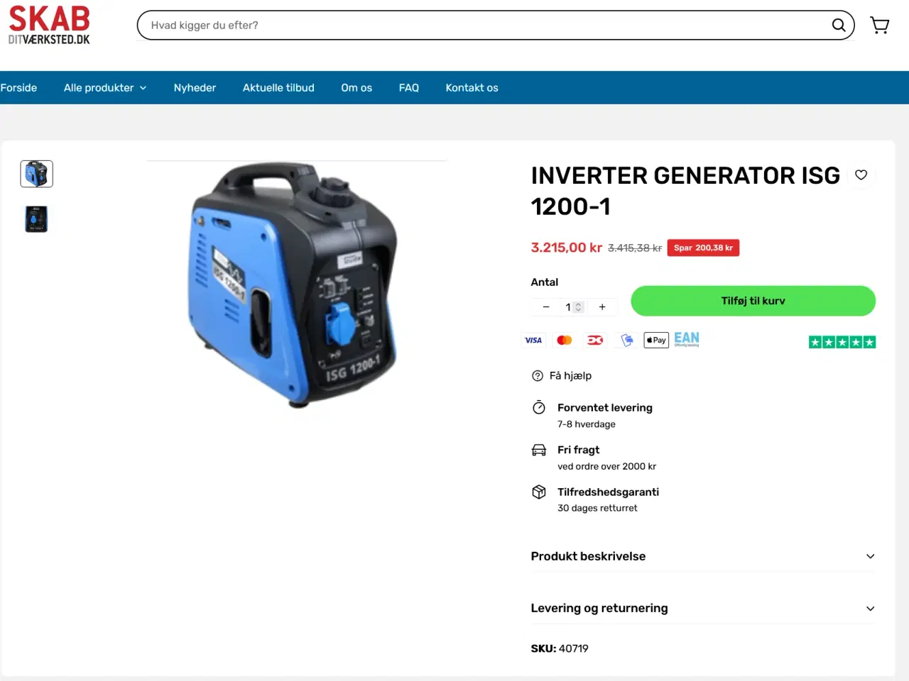 Billede 6 - Generator - GUDE ISG 1200-1