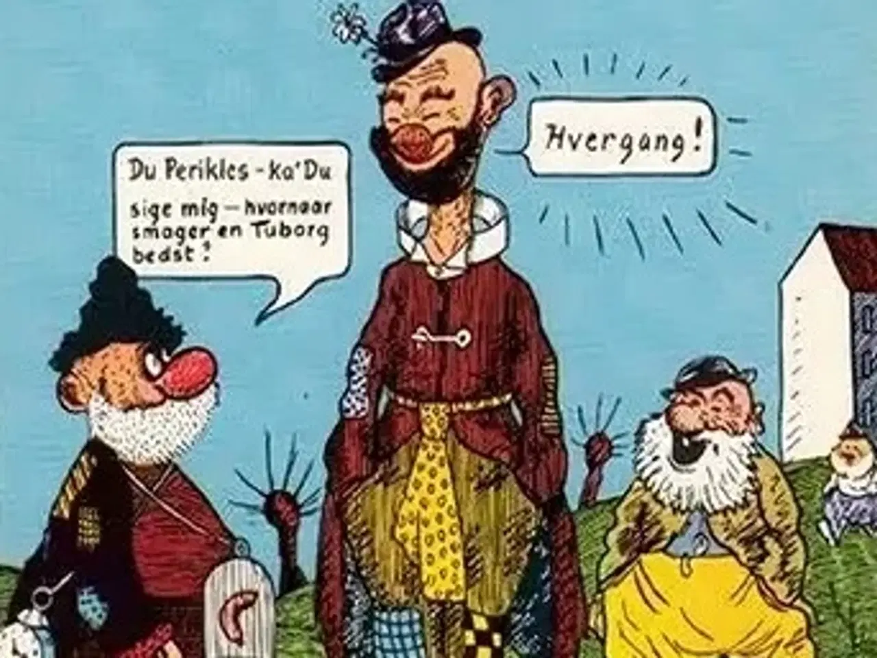 Billede 1 - * Lærredsmaleri; Tuborg-vagabonderne
