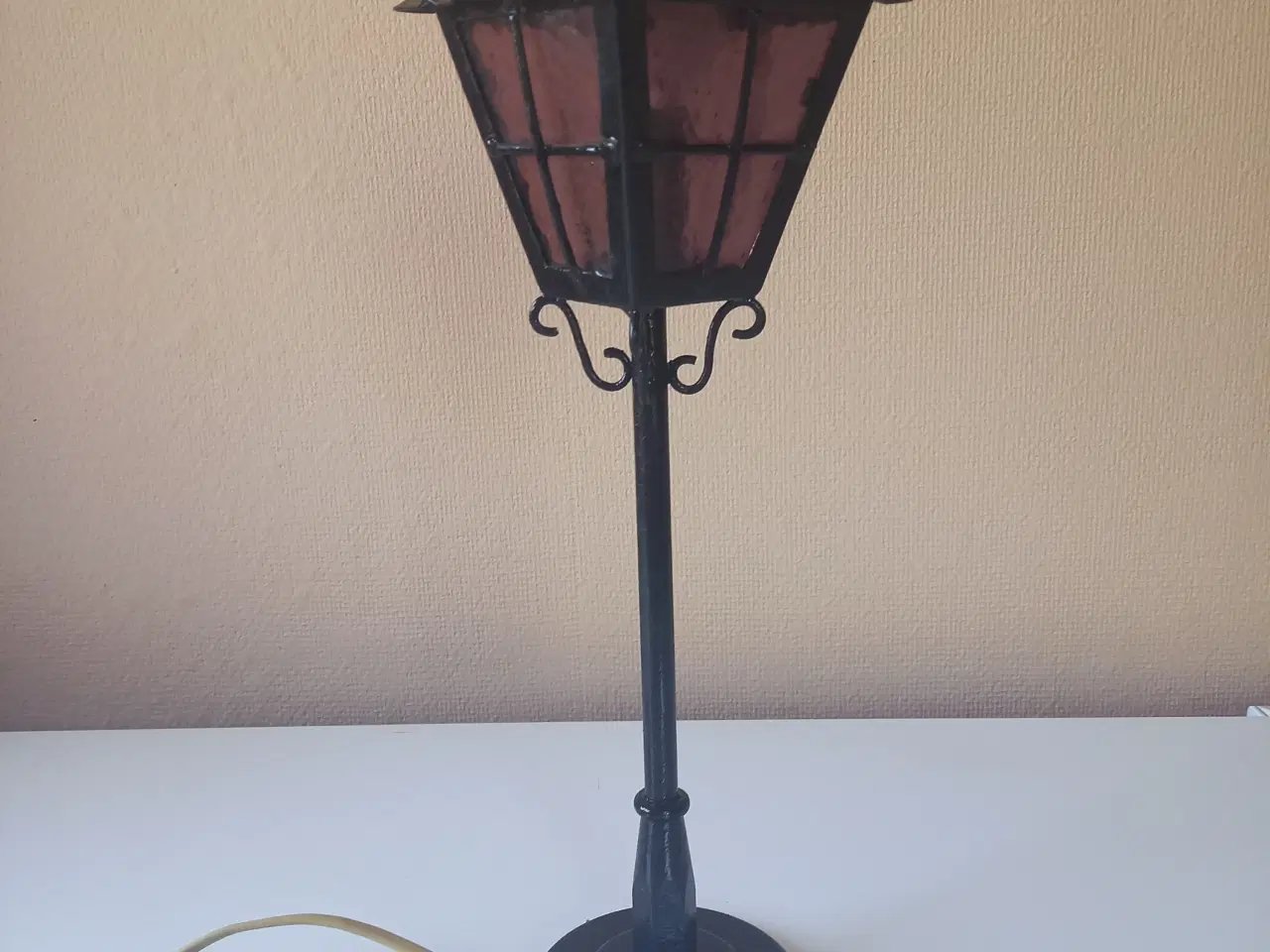 Billede 1 - Bordlampe vintage a la gadelygte