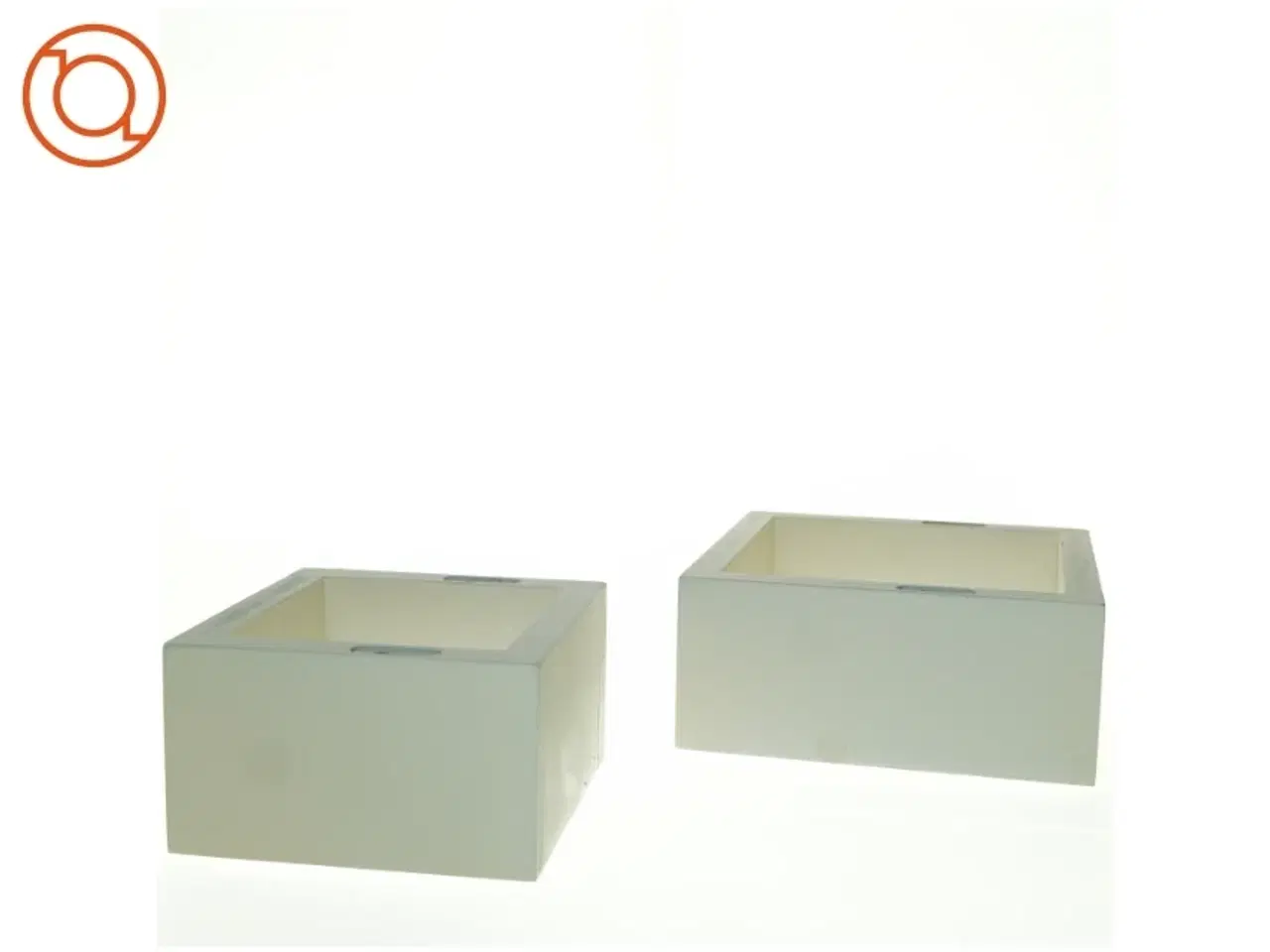 Billede 4 - Kvadratisk hvide trækasser (str. 20 x 9 cm 15 x 9 cm)